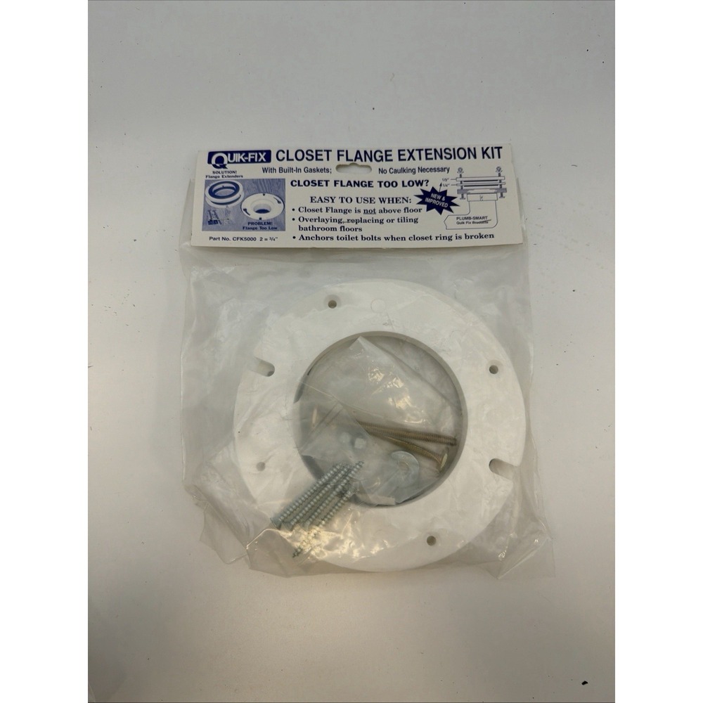 Quik-Fix closet flange extension kit (CFK5000)toilet flange by 1/4" per space